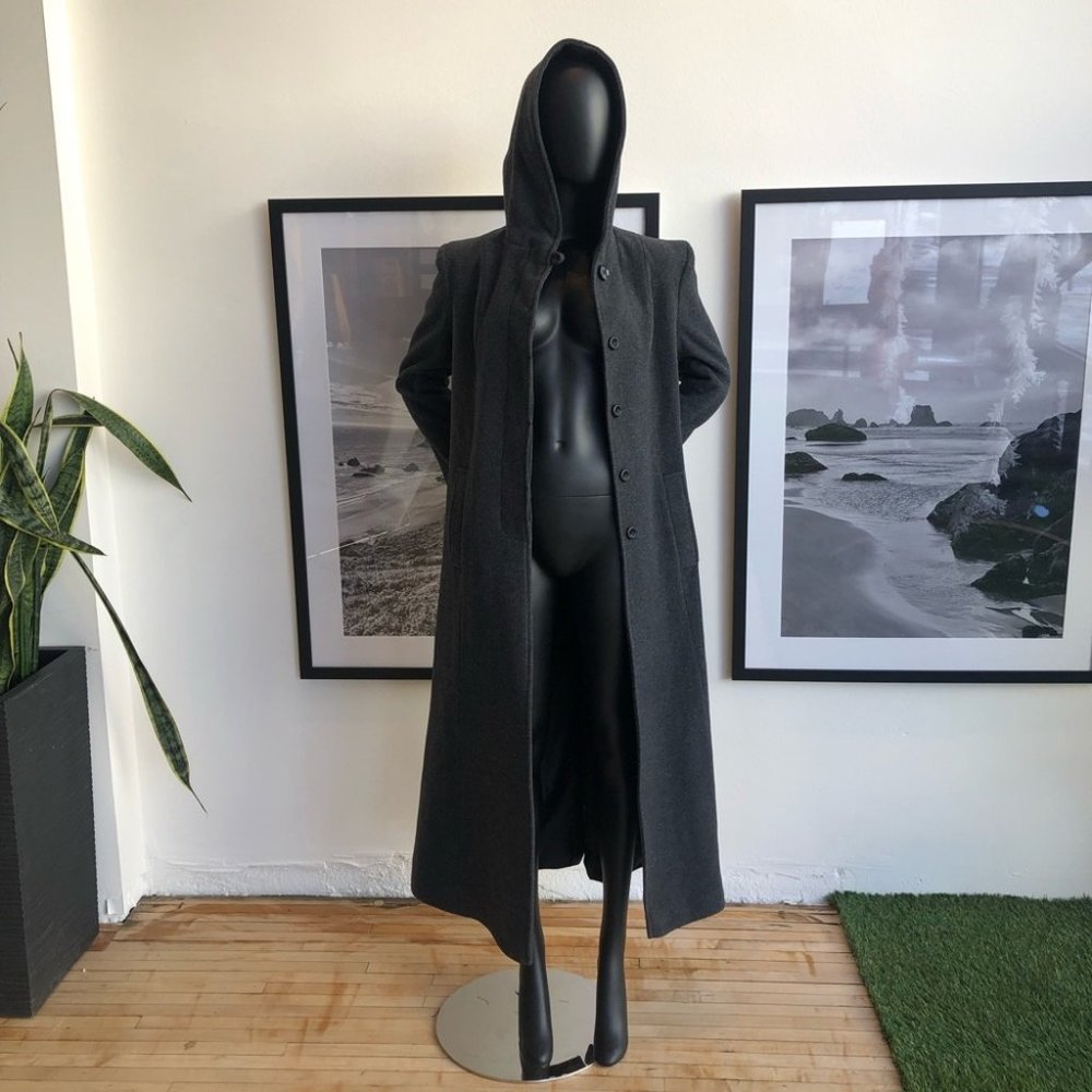 NWT De la Creme off black wool and cashmere coat